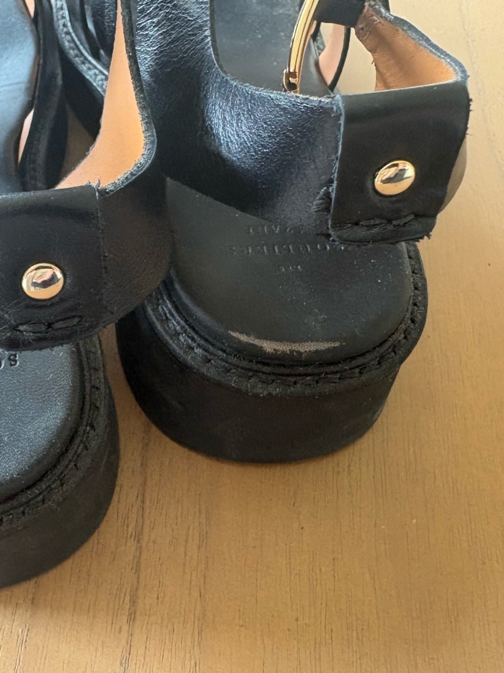 EUC Sézane Low Ally Sandals black 38 - Picture 4 of 7